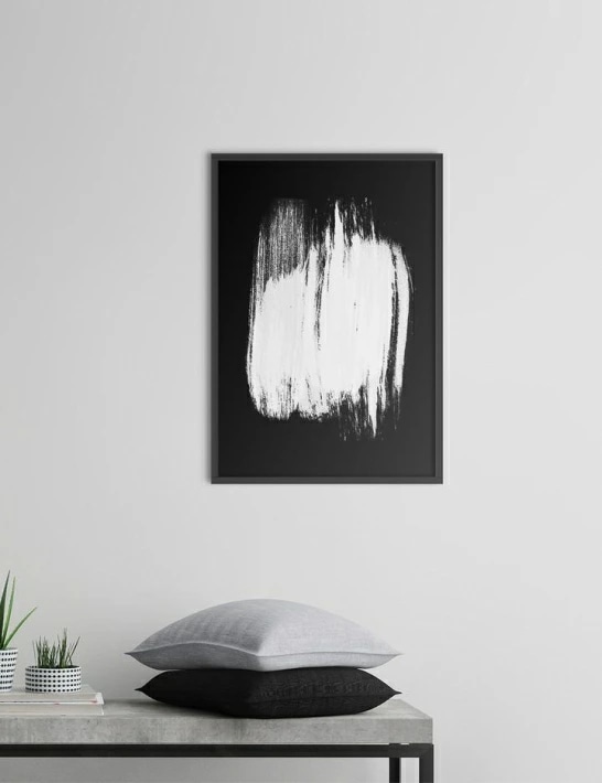 NOUROM WHITE ON BLACK #1 アートプリント/ポスター