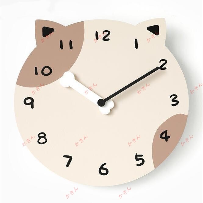 掛け時計 おしゃれ 静音 壁掛け時計 ネコ 猫 ねこ グレー かわいい 可愛い おもしろ 子供 部屋 北欧 プレゼント 贈り物 お祝い