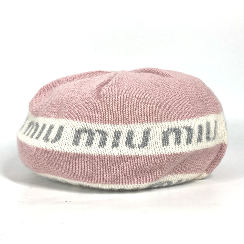 ニット帽 5HC260 ロゴ ビーニー 帽子 ニット帽 ニットキャップ ウール ピンク