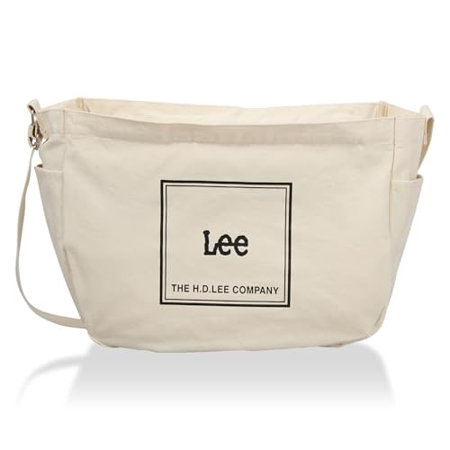 [リー] ショルダーバッグ elf(エルフ) 大型ショルダー 帆布 軽量 大容量 通学 通勤 レジャー タウン 320-1353 シロ