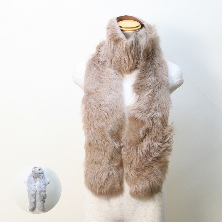 トスカーナラム Wフェイス ファー マフラー 送料無料 レディース ギフト プレゼント