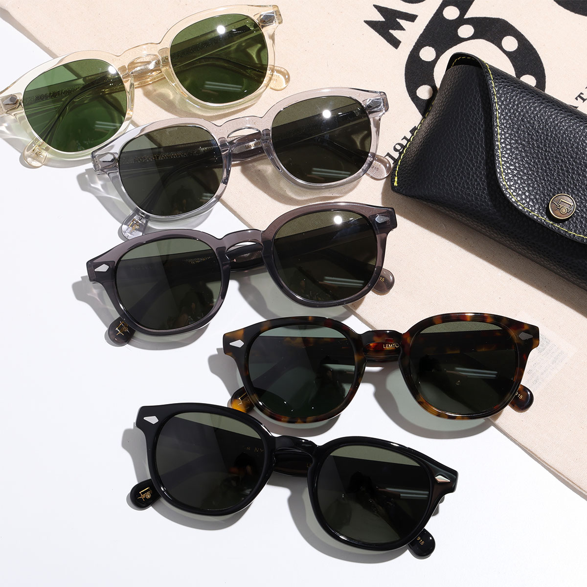 MOSCOT モスコット サングラス LEMTOSH SUN レムトッシュ メンズ ウェリントン型 クリアフレーム べっ甲 メガネ 眼鏡 セルフレーム カラー6色