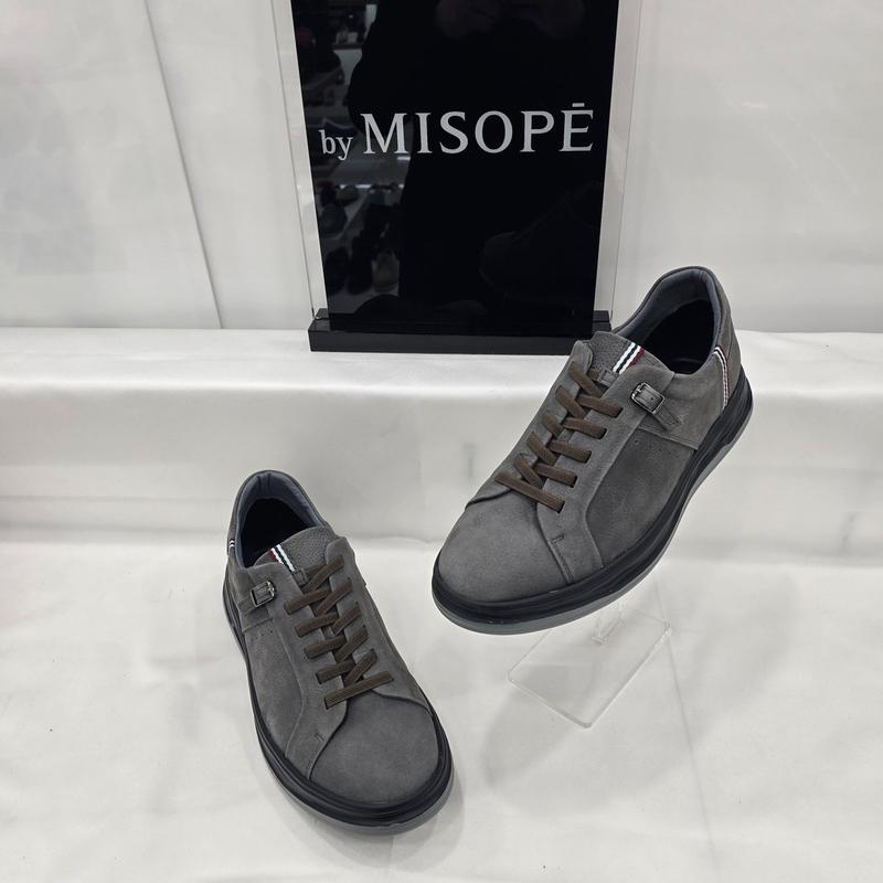 By 男性ヌバック軽量バンドスニーカー 122HT330SD008 GRAY 1 JJ