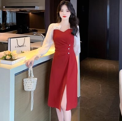 ワンピース ワンピドレス ひざ丈 リボン スリット かわいい 大人可愛い きれいめ カジュアル 大人 上品 おしゃれ お洒落 かっこいい 大人女子 ラブリー キュート ガーリー 個性的 クール 5,528円