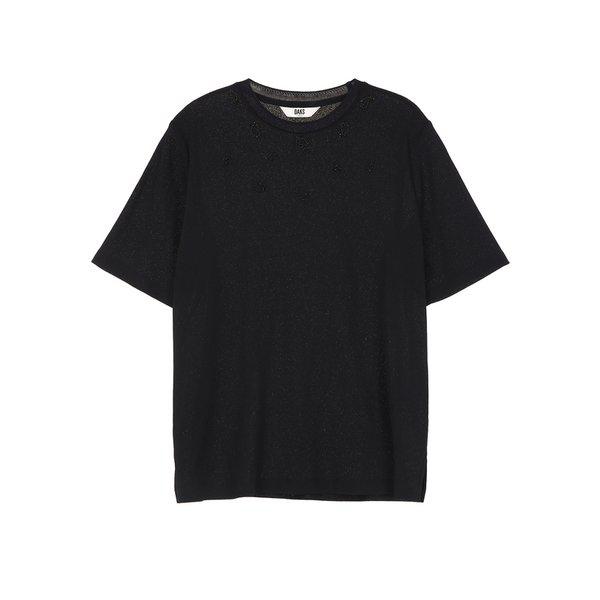 [26SS] ダークネイビー ペイズリー 刺繍 Tシャツ DLTS6B502N3