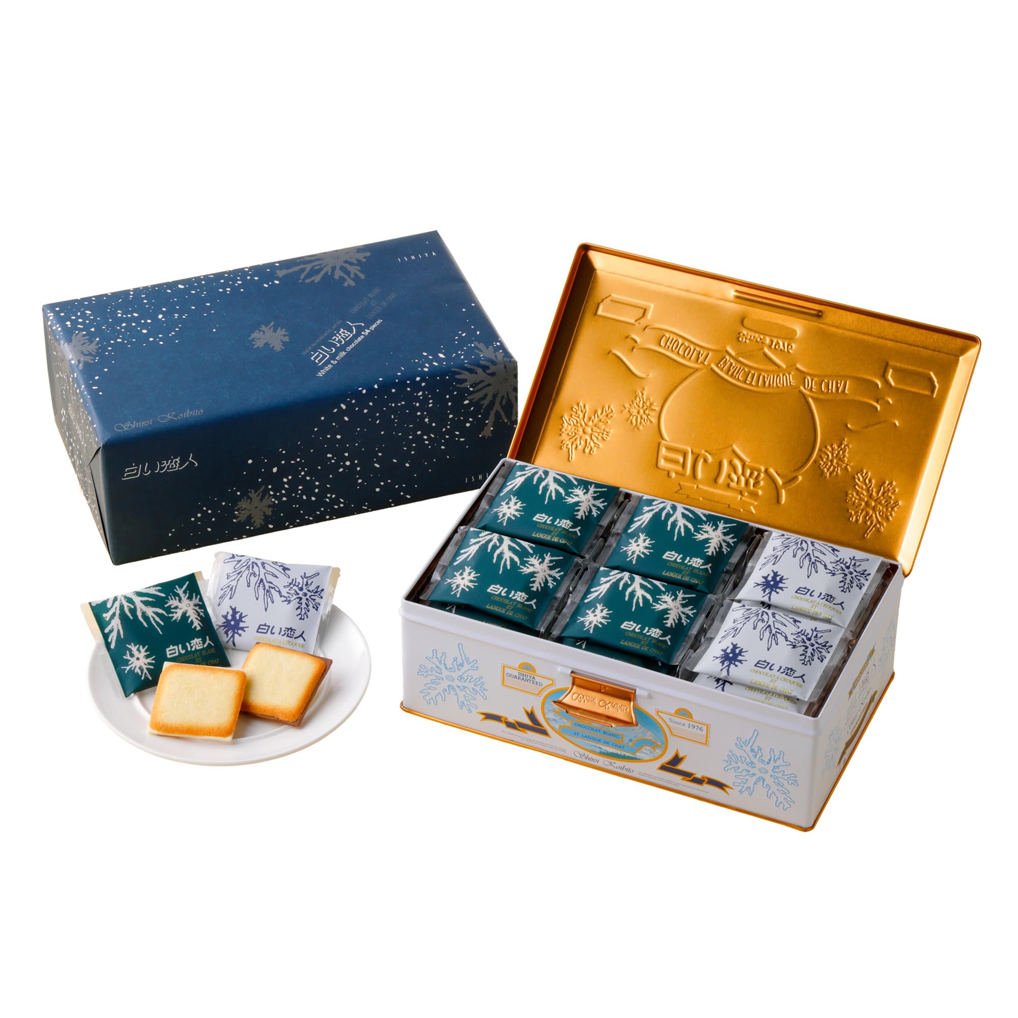 ISHIYA 白い恋人（ホワイト&ブラック）54枚缶入