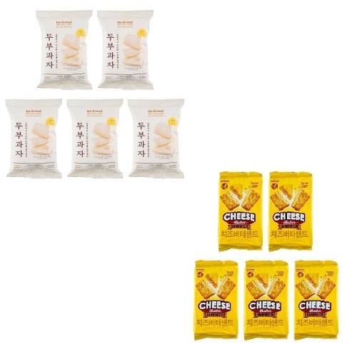 ノーブランド豆腐菓子112g x5個+チーズバターサンド190g x5個学校事務所