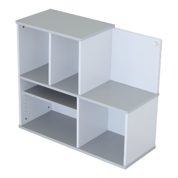 日本製 長く使えるシンプルキッズ家具 2WAYランドセルラック ホワイトxグレー 組立品 国産