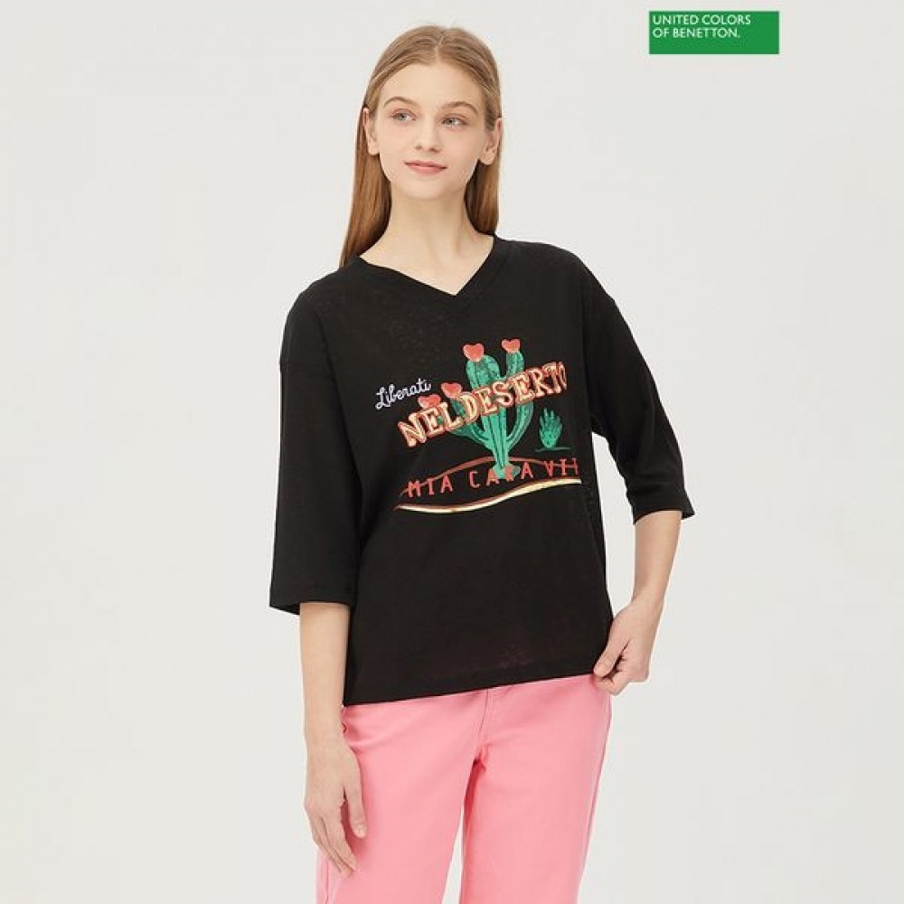 [ベネトン] ベネトンカヤリネンTシャツBATSB2531