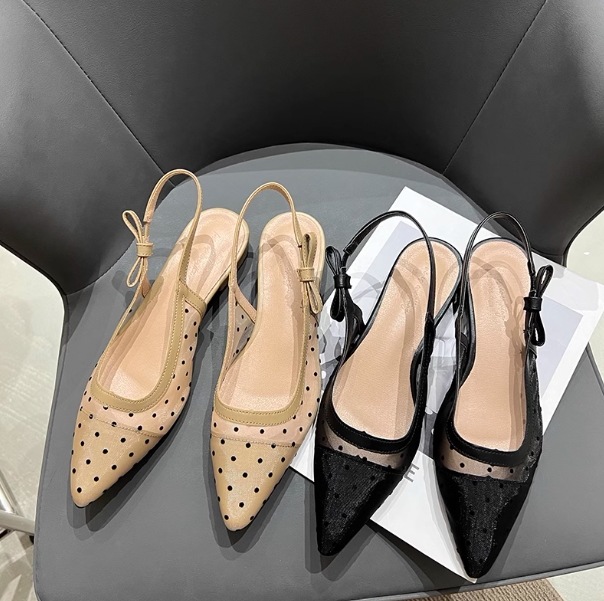 レディース ミュール ストラップシューズ ポインテッドトゥ ストラップ バックストラップ シアー シースルー かわいい 大人可愛い きれいめ カジュアル 上品 おしゃれ エレガント ラブリー