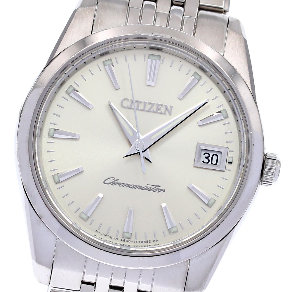 シチズン CITIZEN A660-T006591/CTQ57-1131 ザ・シチズン クロノマスター パーペチュアルカレンダー クォーツ メンズ 箱付き_833729【中古】
