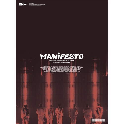 ENHYPEN ／ ENHYPEN WORLD TOUR ’MANIFESTO’ in JAPAN .. (DVD) TYBT-19037