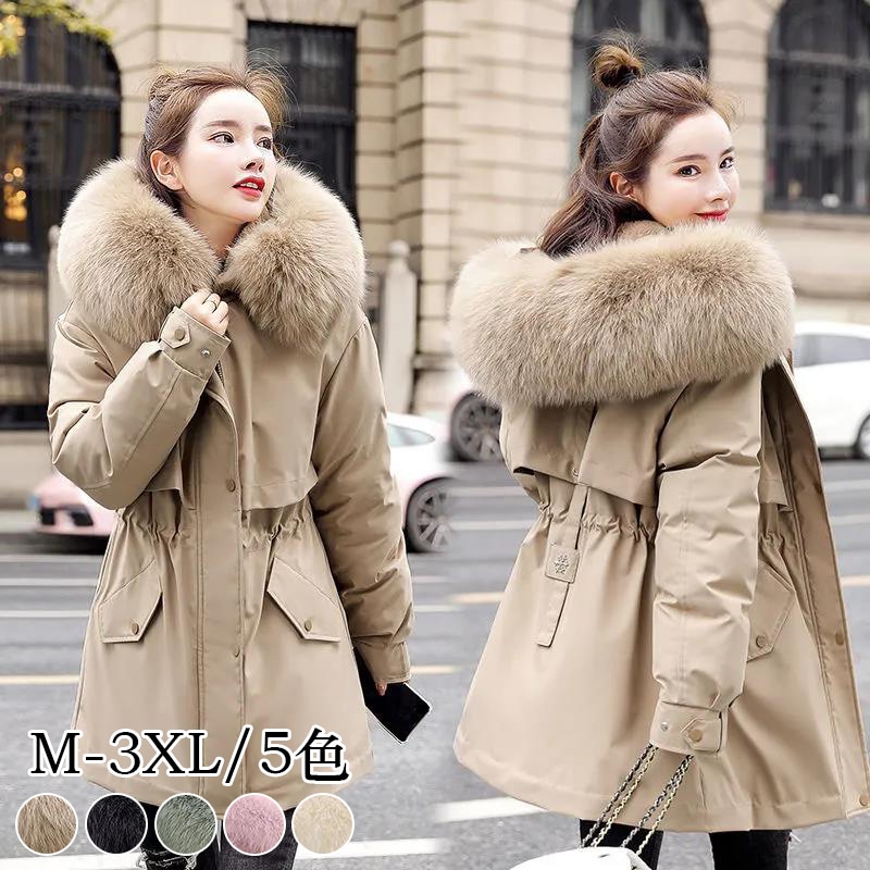 中綿コート極暖 韓国ファッション ロング丈冬服 レディースアウター 手触り良い9N1107