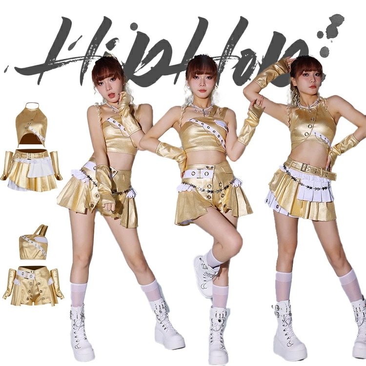 ダンス衣装 レディース ゴールド セクシー ダンスウェ チャイナドレス セットアップ 社交ダンス 大人 ガールズグループ ジャズダンス ヒップホップ k-pop AZZ おしゃれ 夜店 ハロウィン