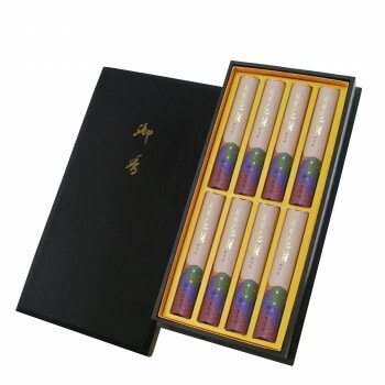 薫寿堂 特撰花琳 短寸8把入桐塗箱 5000