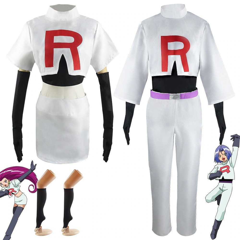 【迅速な出荷】ポケモン衣装武蔵小次郎小智衣装漫展舞台演技コスプレ