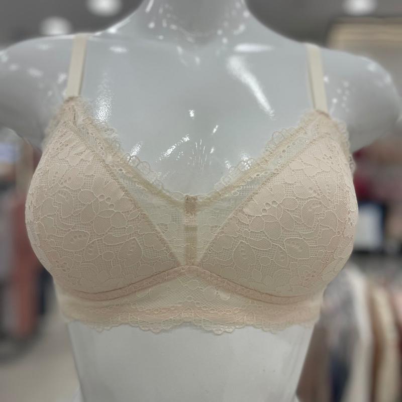 フラワーレース三角パッドNoワイヤーブラ/BR6854 CR