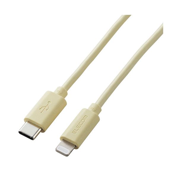 (5個セット)エレコム ライトニングケーブル Type-C-Lightning 1m イエロー U2C-APCL10YLX5