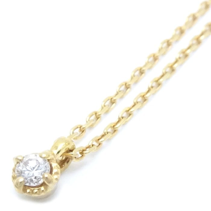 ダイヤモンド ネックレス ダイヤモンド0.03ct K18YG イエローゴールド/290425【中古】