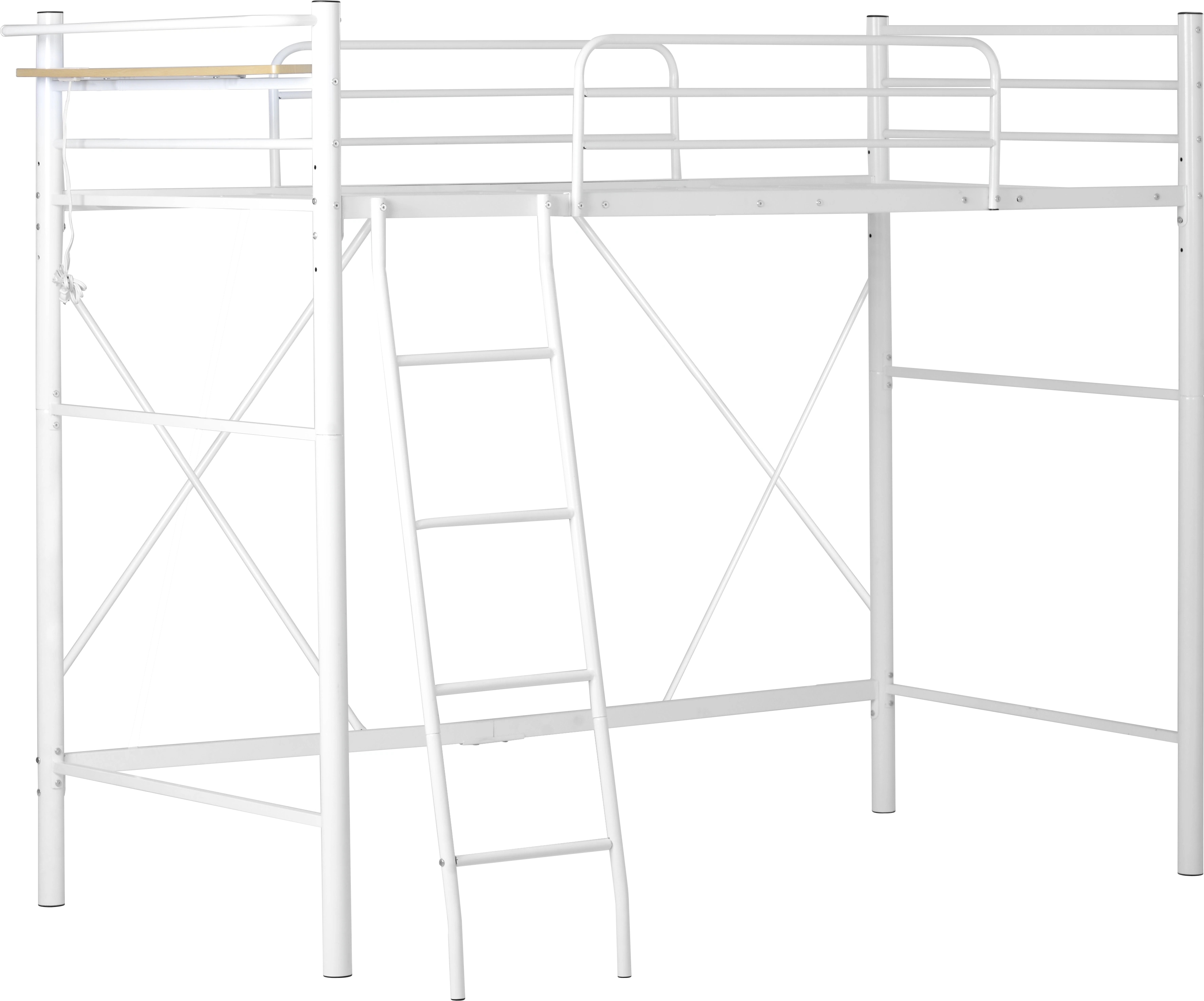 ロフトベッド シングル コンセント付き パイプベッド宮 ロフト 子供部屋二段ベッド 北欧風 スチール 耐震 ベッド シングル パイプ 金属 はしご