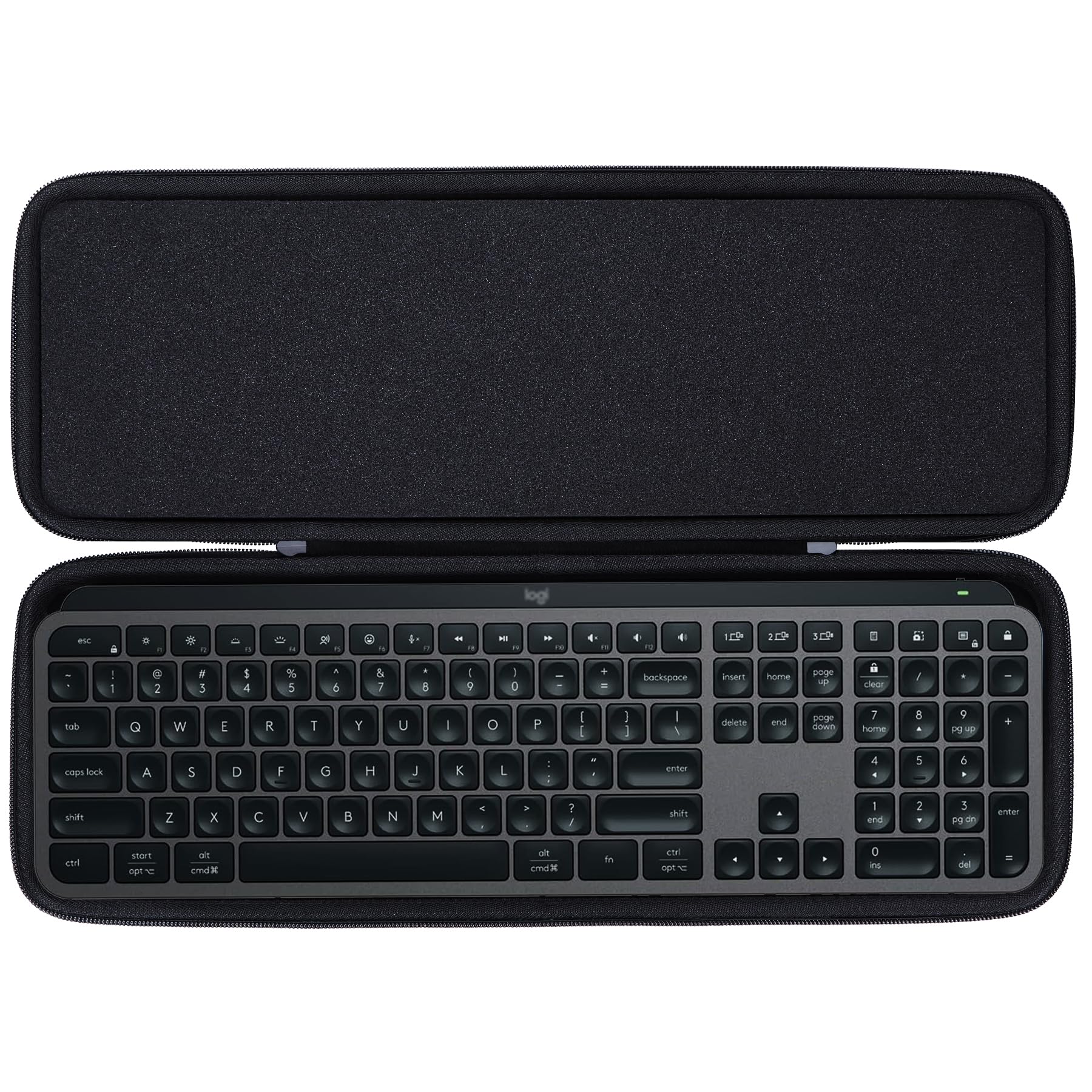 Lebakort収納ケースと互換性のあるLogicool(ロジクール)MX KEYS KX800 MX KEYS S KX800s Bluetoothワイヤレスキーボード【ブラック ケースのみ】