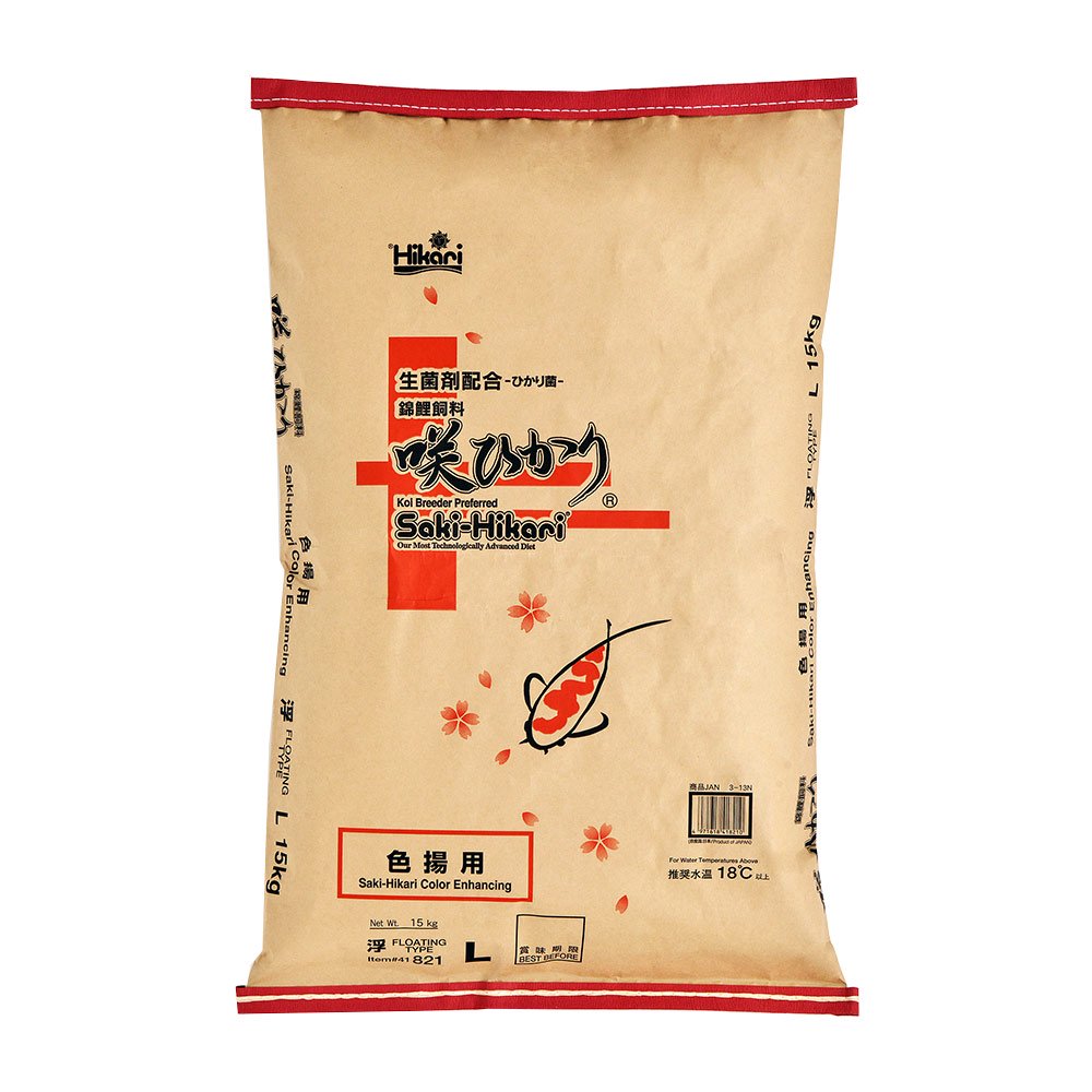 鯉の餌　咲ひかり　色揚用　浮上　Ｌ　１５ｋｇ　錦鯉　餌　飼料　ＣＲＣ10―41―70―40―00