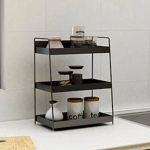 鉄芸寝室化粧品棚収納棚寮化粧品棚収納神器デスクトップ収納ケース