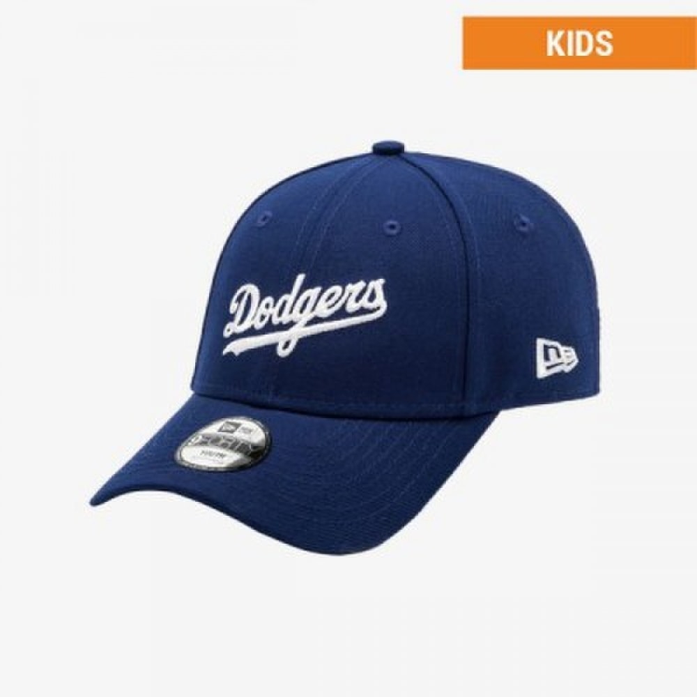 MLB キッズ LA ドジャース スクリプト ロゴ キャップ ダークロイヤル