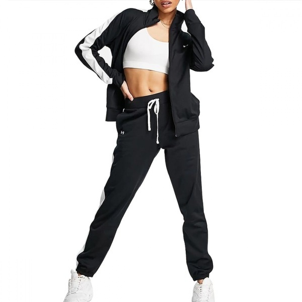 [アンダーアーマー] アンダーアーマー UA ニットフリース起毛トラックスーツブラックホワイト 1365147-001 9,466円