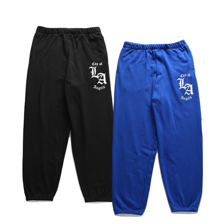 ACE FLAG スウェットパンツ 裏パイル メンズ 黒/青 大きいサイズ エースフラッグ スウェット ロングパンツ パンツ シンプル LA エルエー ビッグシルエット