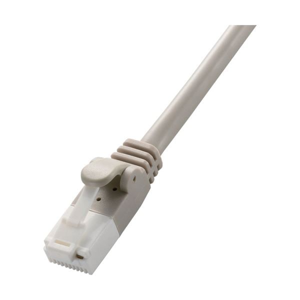 (まとめ) エレコム Cat5e対応ツメ折れ防止LANケーブル ライトグレー 2m LD-CTT/LG2/RS 1本 (×30セット)
