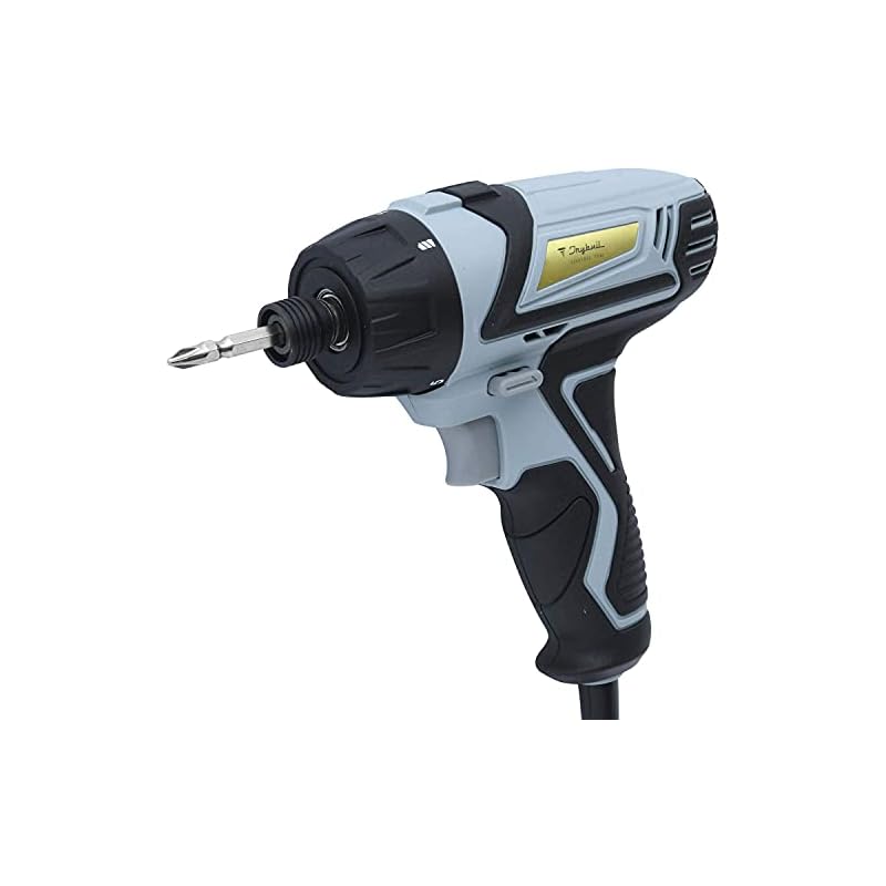 【即納】[山善] 電動ドライバー スリーブ式ビット取付け 最大トルク7.8Nm ( ドライバービット 付属) TRYBUILシリーズ ビンテージブルー TAD-70