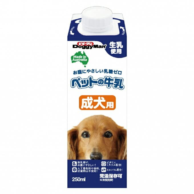 (まとめ買い)ドギーマン 犬用ミルク ペットの牛乳 成犬用 250ml 【×12】