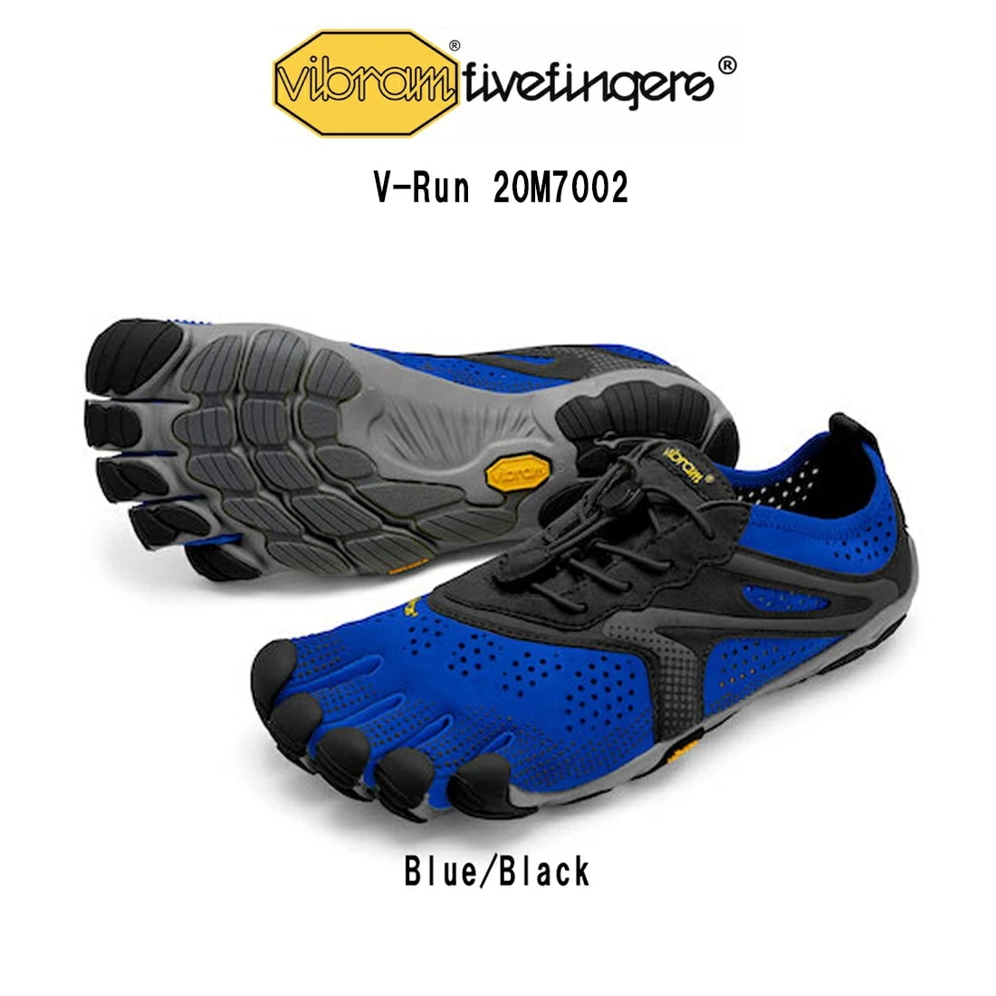 Vibram FiveFingers メンズ 五本指 シューズ ランニング ウォーキング トレーニング 運動靴 ブルー V-Run 20M7002
