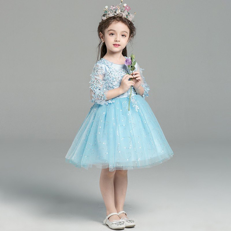 子供ドレス ピアノ発表会 長袖 結婚式 パーティー ワンピース フォーマル キッズ ジュニア 女の子