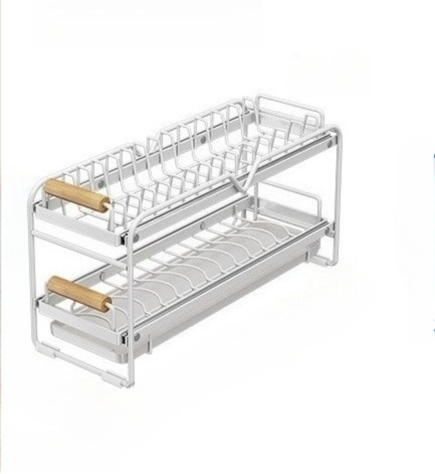 シンクした収納 スライド 食器棚 キッチン収納 水切り付き スライドレール付き 引き出し 大容量 組み立て不要 台所 穴あけ不要キッチンキャビネットカウンターシンプルなボウル皿収納は引き抜くことが