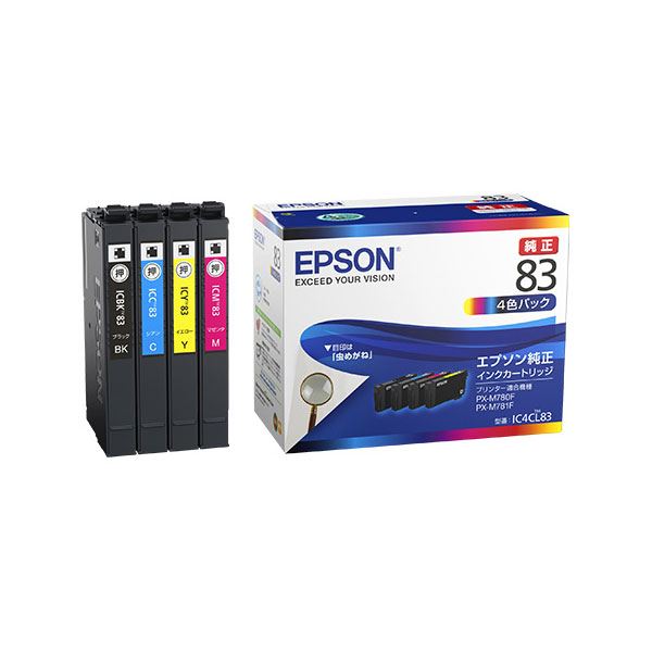 (純正品)EPSON エプソン インクパック(IC4CL83 4色)トナーカートリッジ