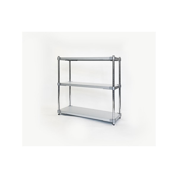 アイ・エル・シー GGS3-35909 燕三条製 PROFACE ガルバリウムソリッドシェルフ3段 350×900×900 クロムメッキポール メーカー直送