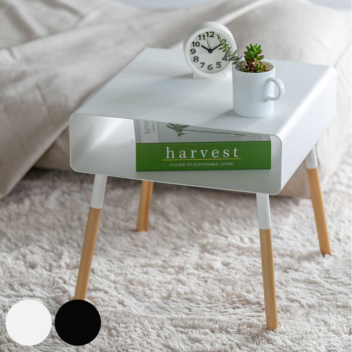 サイドテーブル プレーン PLAIN 幅35cm ローテーブル 収納付き