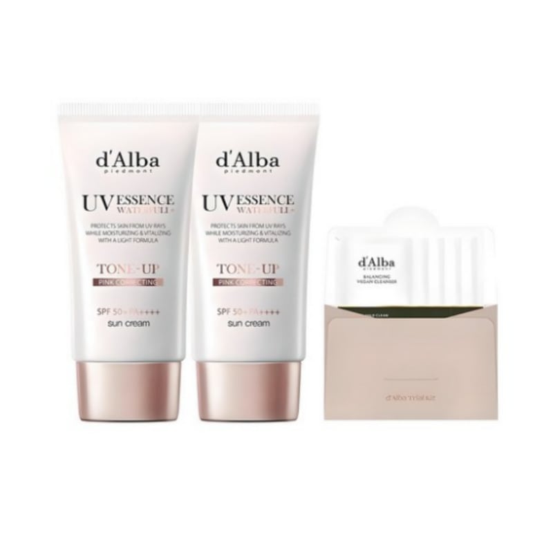 【ヴィーガンビューティー】ウォータフル トーンアップ サンクリーム SPF50+ PA++++ 50ml ×2 + バランシング ヴィーガン ジェルクレンザー 15ml セット