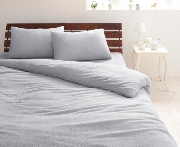 20色から選べる！365日気持ちいい！コットンタオルのカバーリング [ボックスシーツのみ] キング シルバーアッシュ