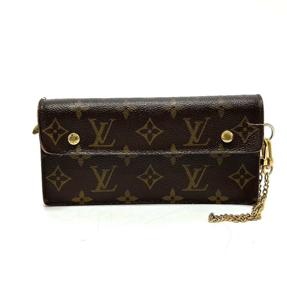 長財布 M58008 ポルトフォイユ・アコルデオン チェーン付き モノグラムキャンバス ブラウン