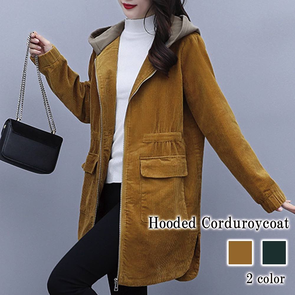 ブルゾン レディース フード付きコーデュロイコート 丈 パーカー 中綿 ゴルフ ショート 大きいサイズ 防寒 冬 ビジネス ウェア 赤 ロング マウンテン スタジャン きれいめ ミリタリージャケット