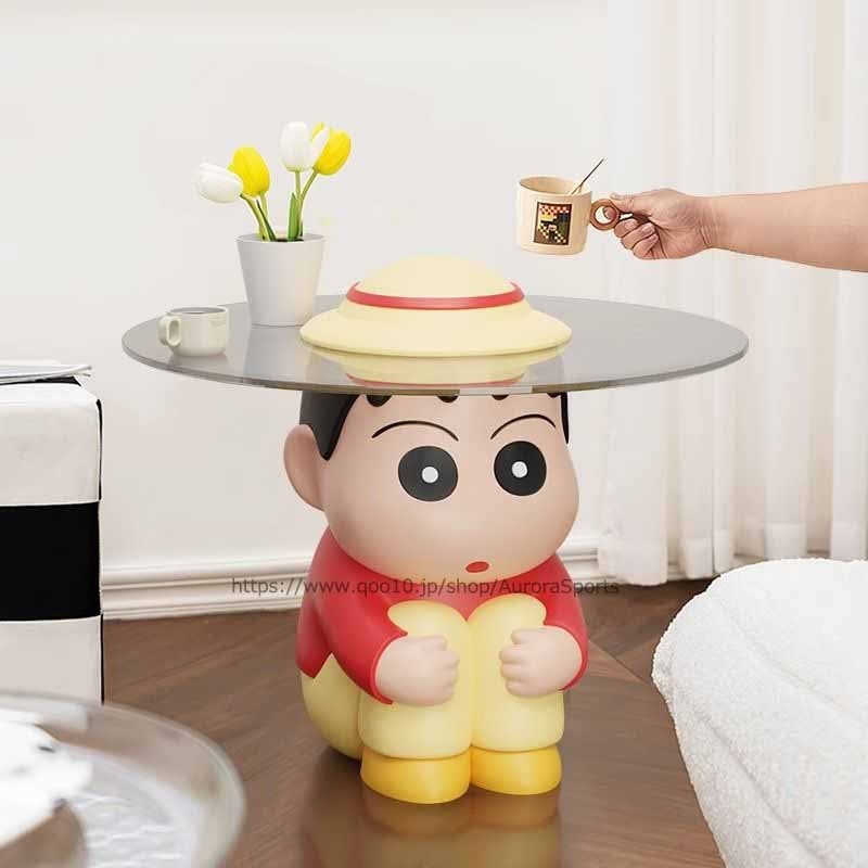 強化ガラス クレヨンしんちゃんテーブル インテリア雑貨 誕生日 プレゼント テーブルアクセサリー