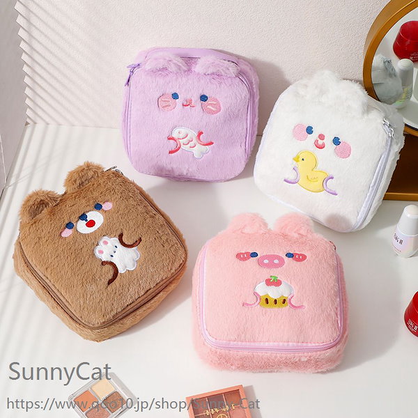 Qoo10] メイクポーチ 豚ちゃん INS 人気 ポ