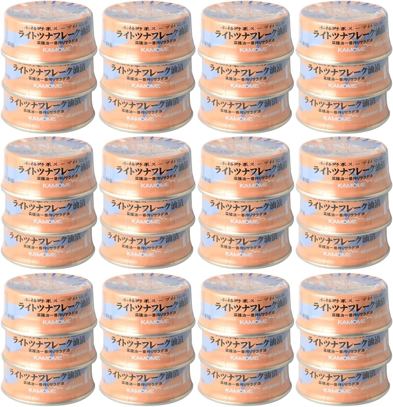 KAMOME かもめ屋 ライトツナフレーク 油漬 80g 3個×12パック 36個
