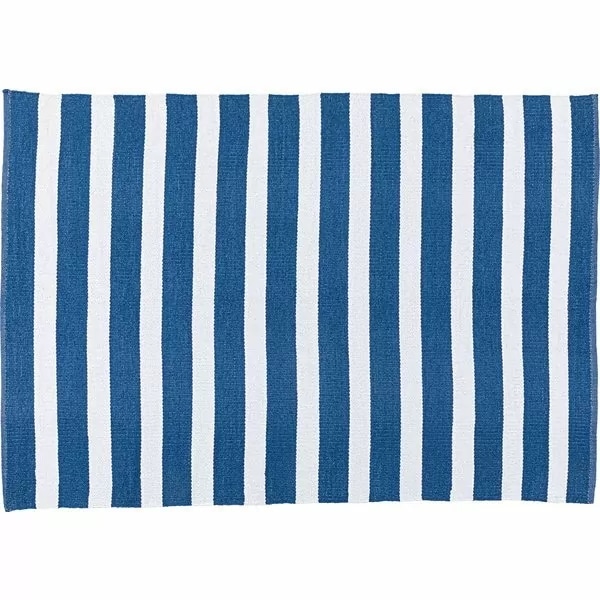 東谷 ラグ W130D190 ブルー/グレー/ネイビー TTR-177