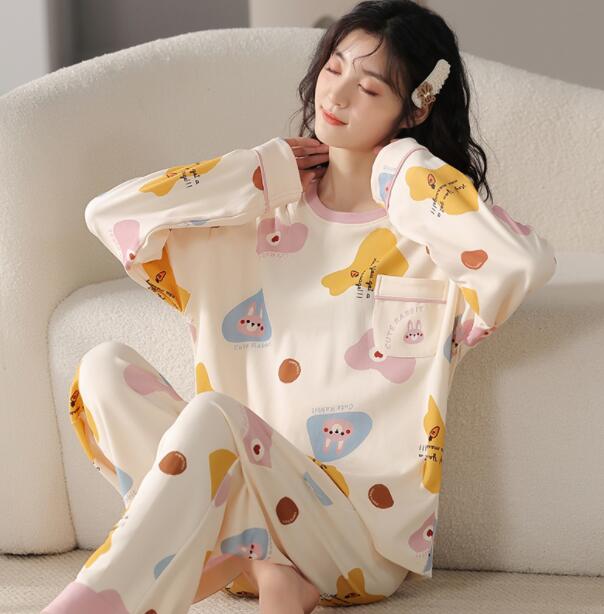 大人気！ 春新作 パジャマ ルームウェア ワンピース ロング レディース 寝巻き 部屋着 体型カバー ソフト 長袖 可愛い 女性 新作 パジャマ上下セット