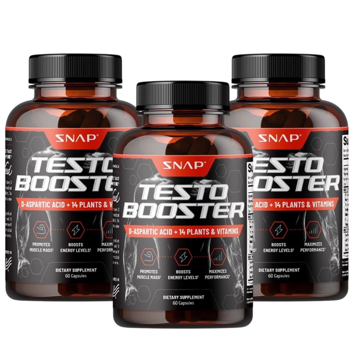 Muscletech Testosterone Booster 60 Capsules x 3 Bottles