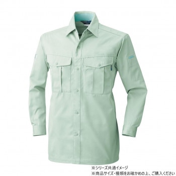 桑和 4225 長袖シャツ 5Lサイズ モスグリーン（107）